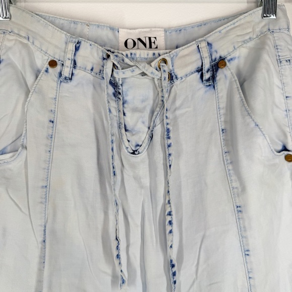 NWT One by One Teaspoon Coco Luxe Harem Pants Faded Grunge Blue Women's Size XS - Picture 8 of 15